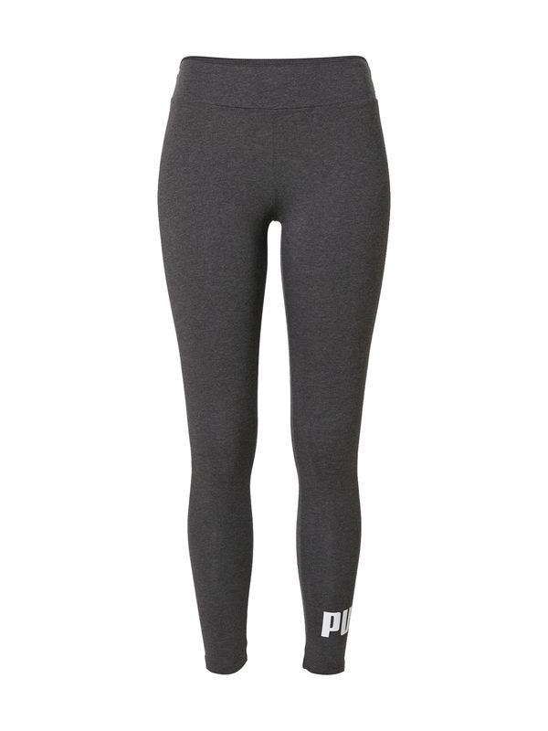 PUMA PUMA Спортен панталон  антрацитно черно / бяло