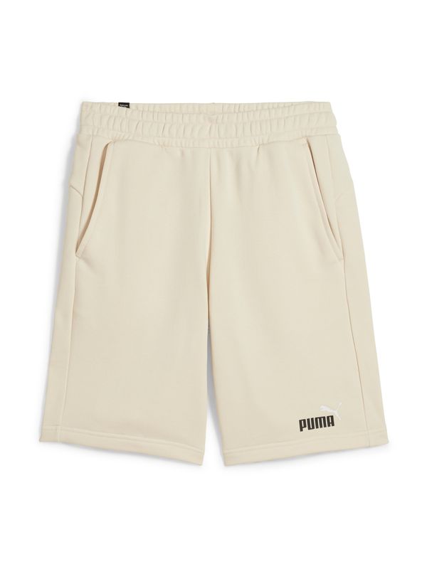 PUMA PUMA Спортен панталон 'ESS+'  черно / бяло / бял памук