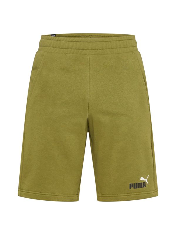 PUMA PUMA Спортен панталон 'ESS'  маслина / черно / бяло