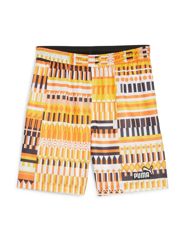 PUMA PUMA Спортен панталон  кафяво / мед / златистожълто / черно