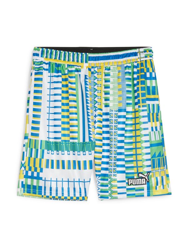 PUMA PUMA Спортен панталон  лазурно синьо / лимон / лайм / бяло