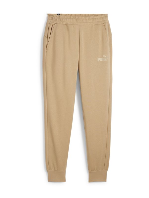 PUMA PUMA Спортен панталон  светлокафяво / бяло