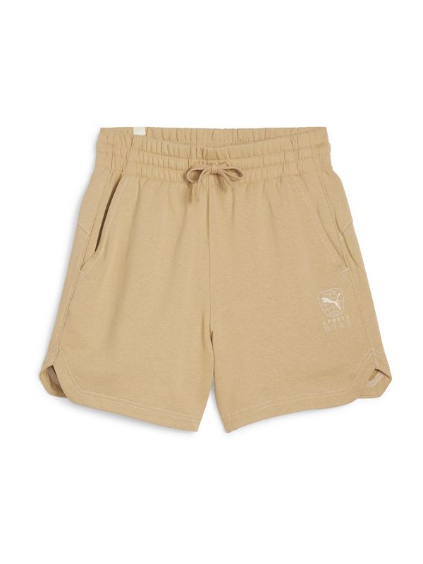 PUMA PUMA Спортен панталон  светлокафяво / сиво / бяло