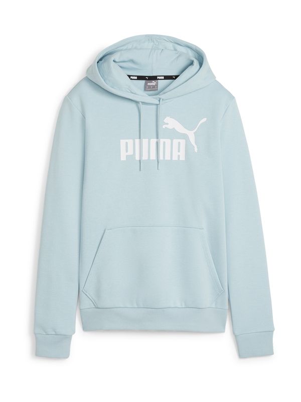 PUMA PUMA Спортен суитшърт с качулка 'Essentials'  светлосиньо / бяло