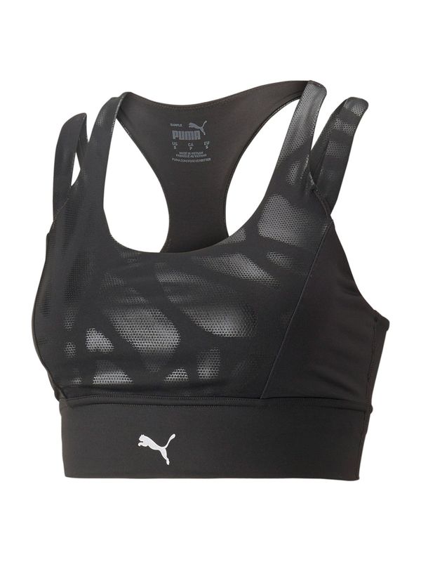 PUMA PUMA Спортен сутиен  черно / бяло