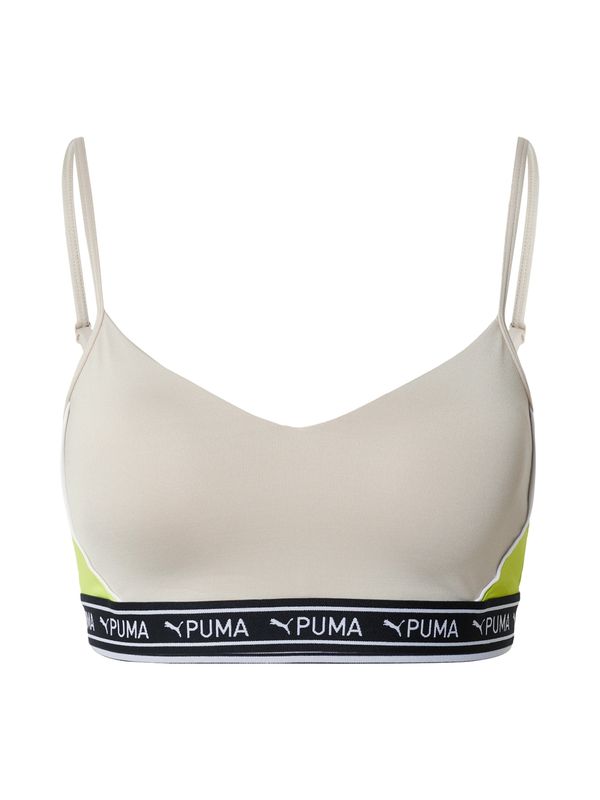 PUMA PUMA Спортен сутиен  екрю / ябълка / черно / бяло