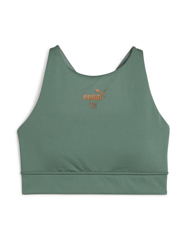 PUMA PUMA Спортен сутиен 'FIRST MILE'  злато / зелено / черно