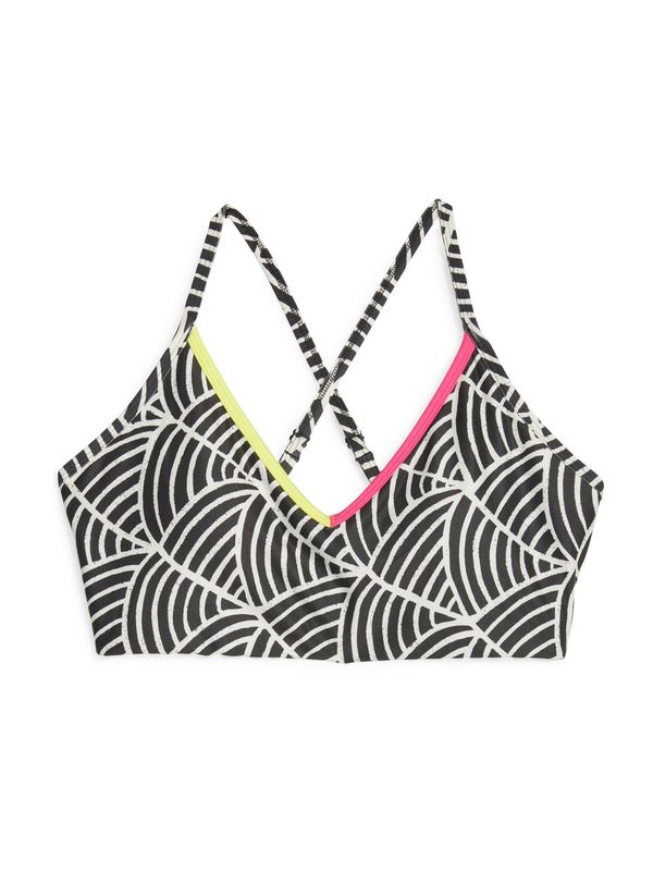 PUMA PUMA Спортен сутиен  лимоненожълто / светлорозово / черно / бяло