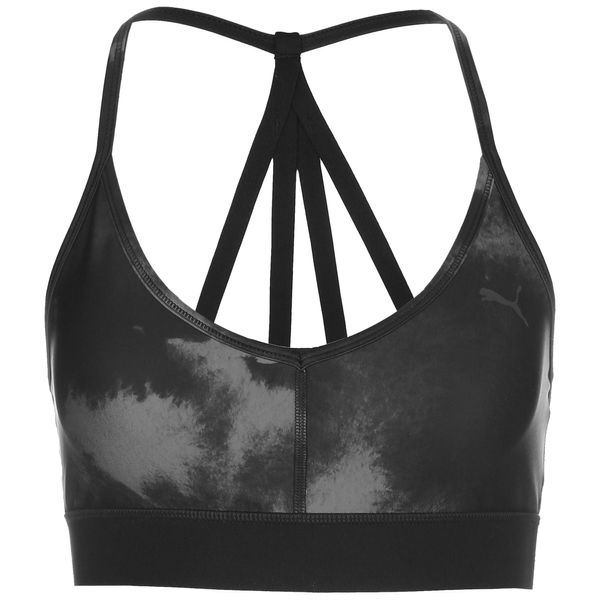 PUMA PUMA Спортен сутиен 'Risk Taker'  сиво / черно