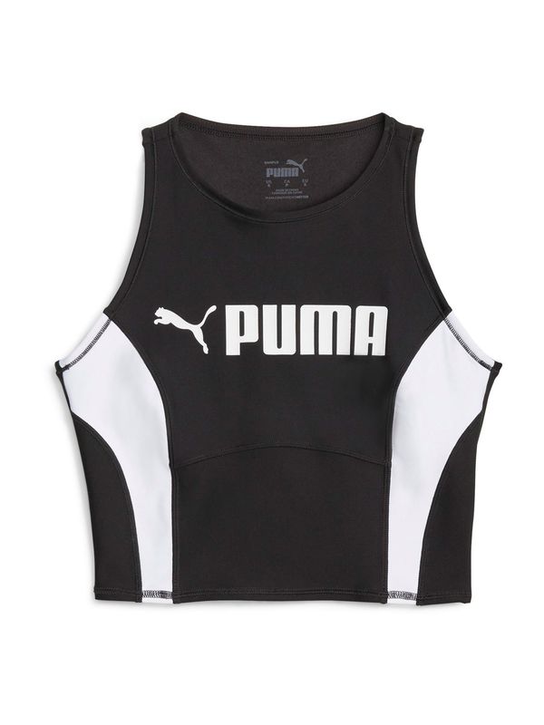 PUMA PUMA Спортен топ  черно / бяло