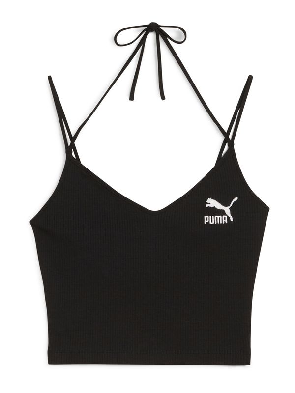 PUMA PUMA Спортен топ 'Classics'  черно / бяло