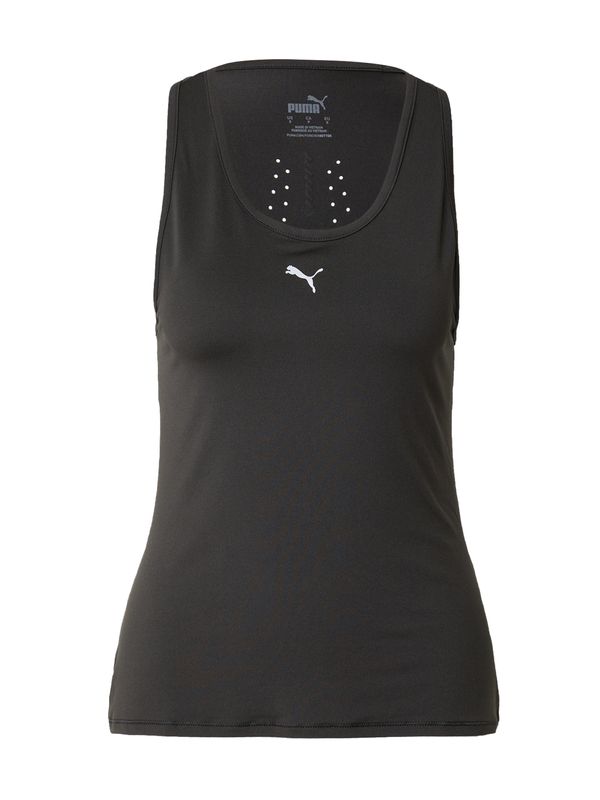 PUMA PUMA Спортен топ 'CLOUDSPUN'  черно / сребърно