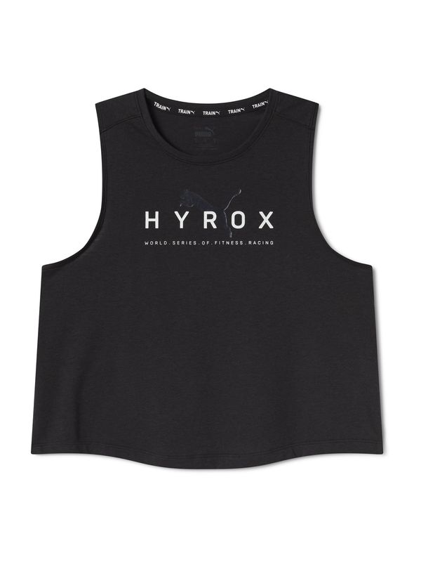 PUMA PUMA Спортен топ 'HYROX Triblend'  черно / бяло