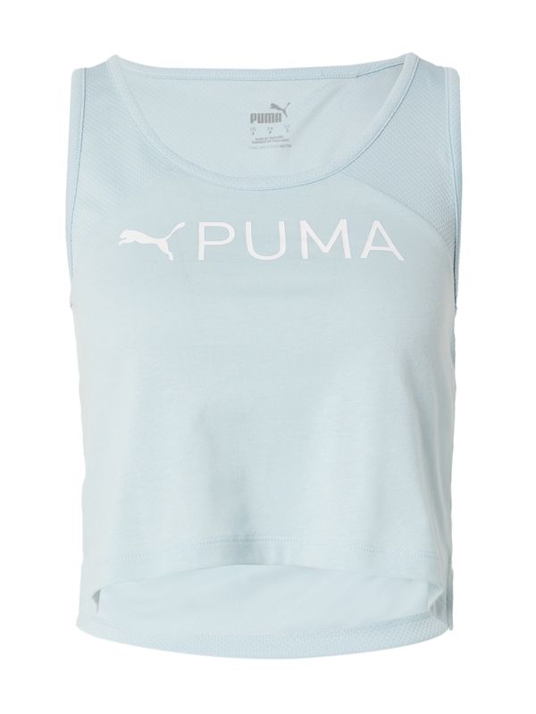 PUMA PUMA Спортен топ  тюркоазен / бяло