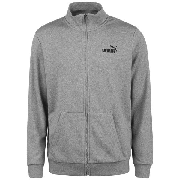 PUMA PUMA Спортна жилетка с качулка 'Essentials'  сив меланж / черно