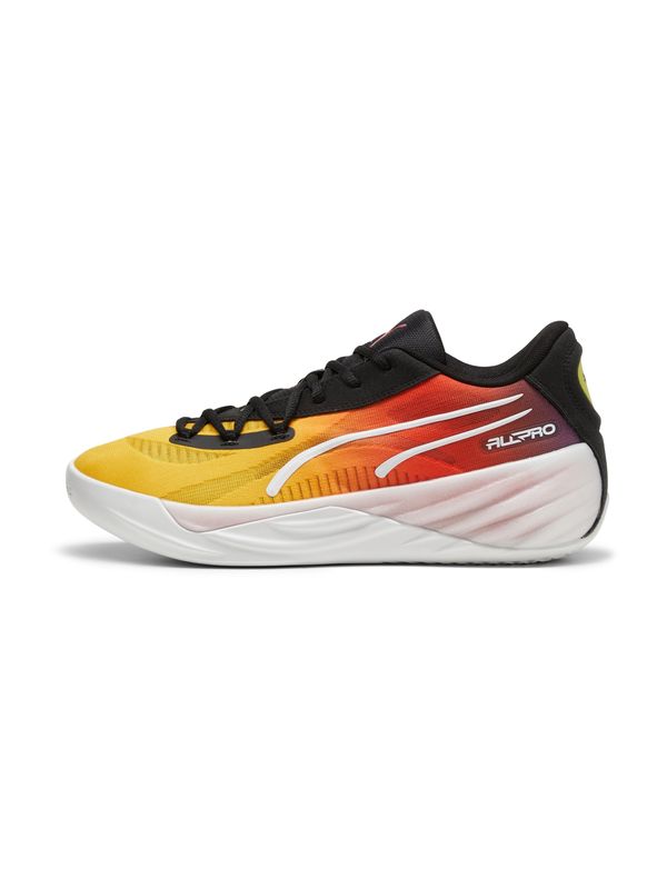 PUMA PUMA Спортни обувки 'All-Pro Nitro'  жълто / оранжево / черно / бяло
