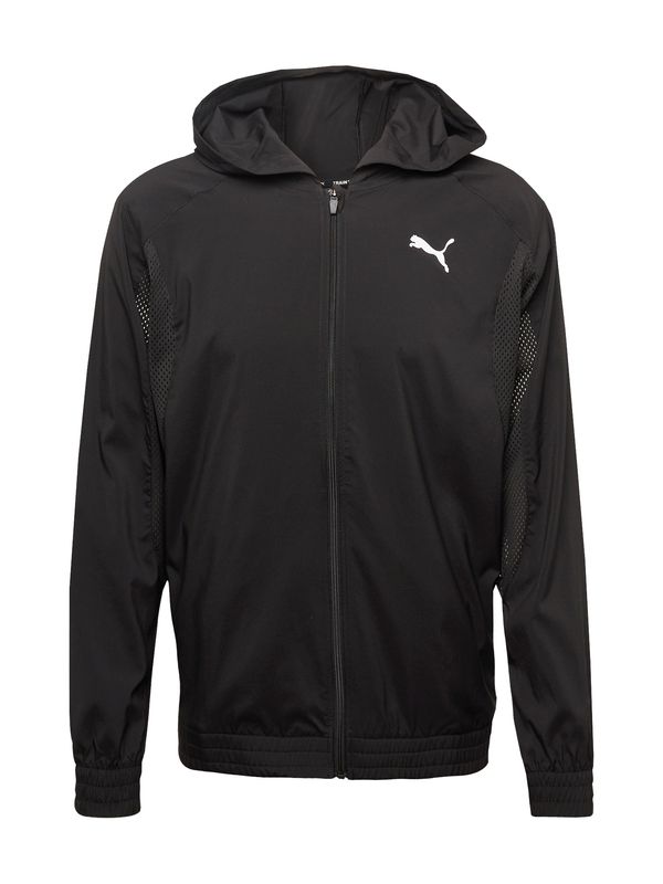 PUMA PUMA Спортно яке  черно / бяло