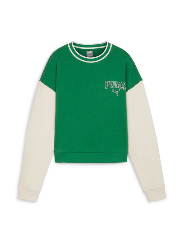 PUMA PUMA Суичър 'SQUAD'  кремаво / зелено / нефритено зелено / бяло