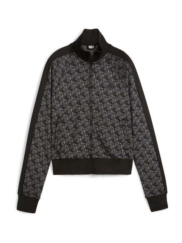 PUMA PUMA Суичъри с качулка 'T7'  светлосиво / черно