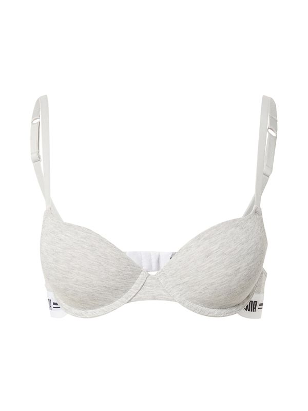 PUMA PUMA Сутиен  сив меланж / черно / бяло