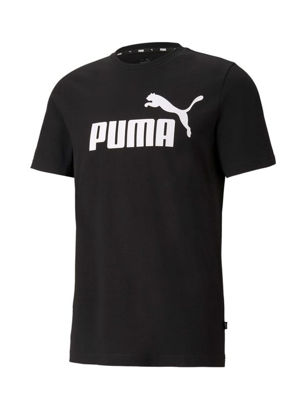 PUMA PUMA Тениска  черно / бяло