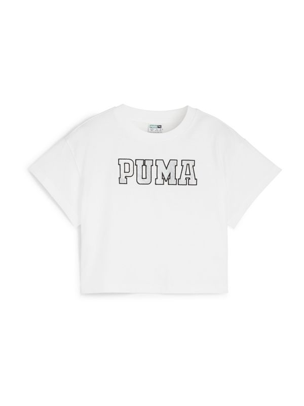 PUMA PUMA Тениска  черно / сребърно / бяло