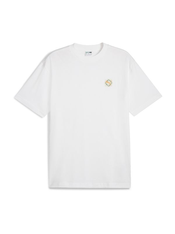 PUMA PUMA Тениска 'Classics'  зелено / оранжево / бяло