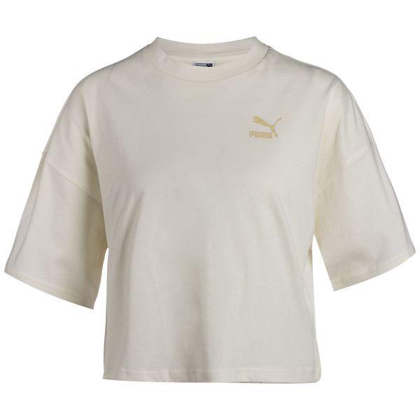 PUMA PUMA Тениска  цвят "пясък" / бяло