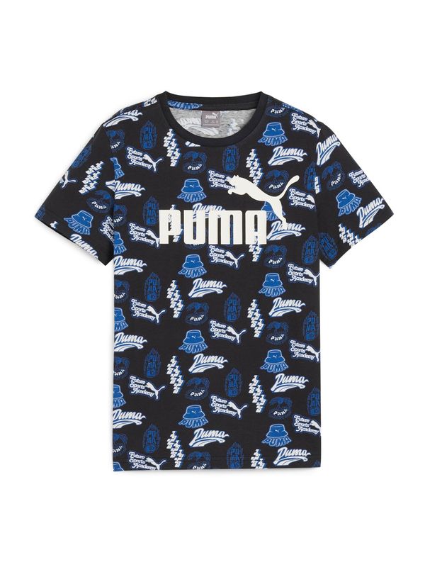 PUMA PUMA Тениска 'ESS+'  синьо / черно / бяло