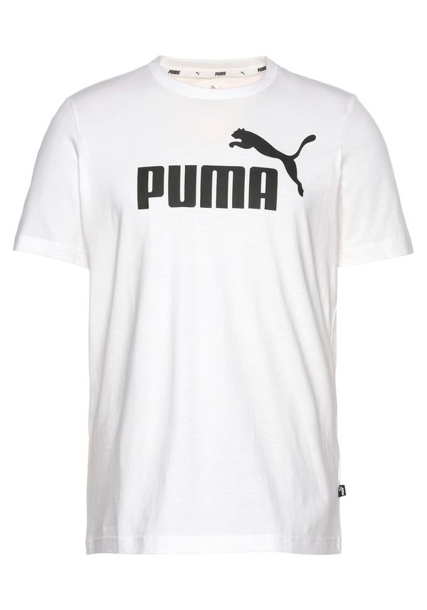 PUMA PUMA Тениска 'Essential'  черно / бяло
