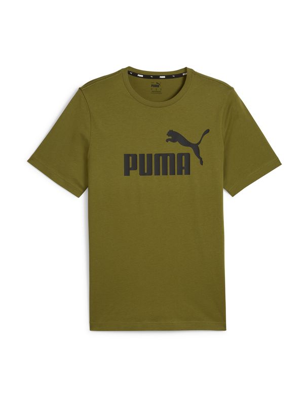 PUMA PUMA Тениска 'Essential'  маслина / черно