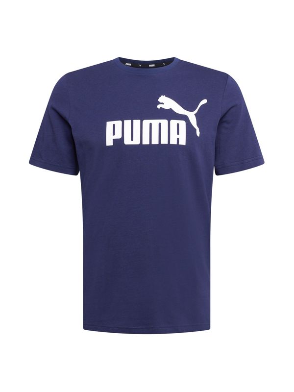 PUMA PUMA Тениска 'Essential'  морскосиньо / бяло