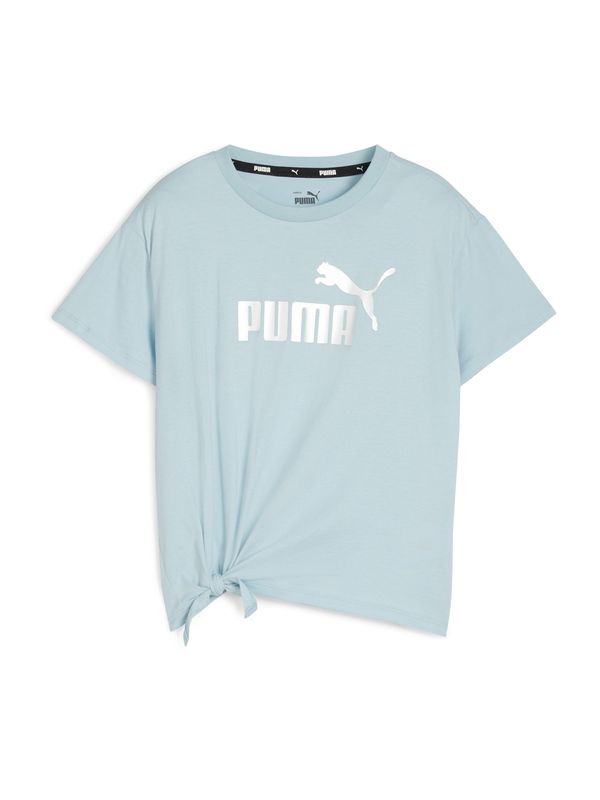 PUMA PUMA Тениска 'Essentials+'  пастелно синьо / сребърно