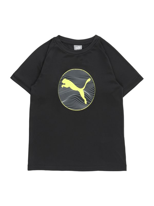 PUMA PUMA Тениска  лайм / черно / бяло