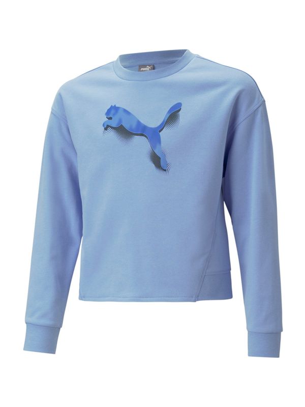 PUMA PUMA Тениска  лазурно синьо / светлосиньо / черно