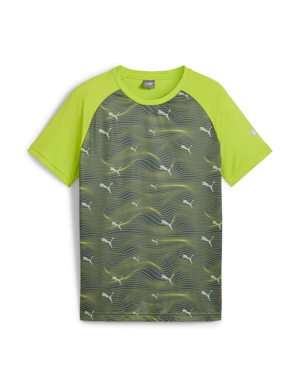 PUMA PUMA Тениска 'Poly'  тъмносиньо / сиво / ябълка