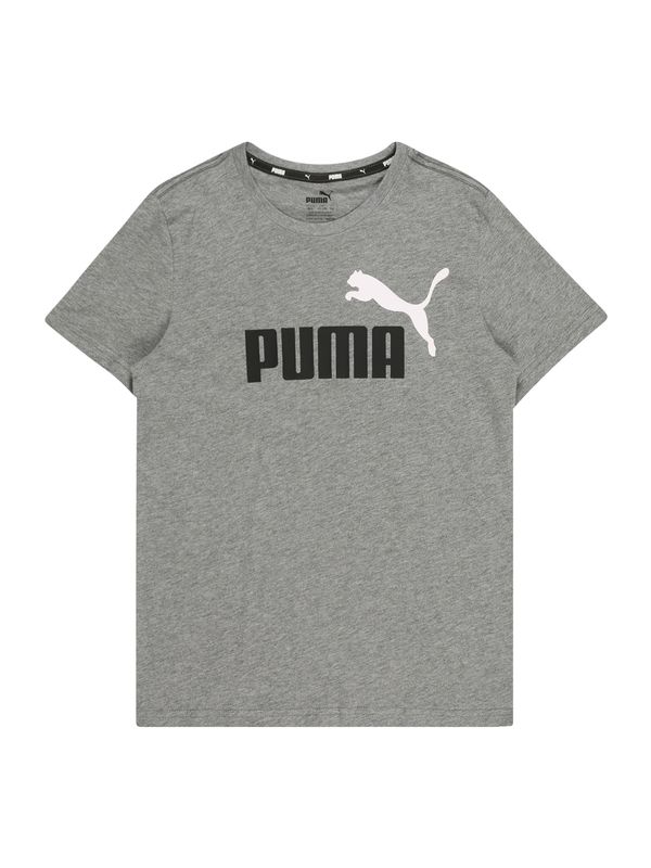 PUMA PUMA Тениска  сив меланж / черно / бяло