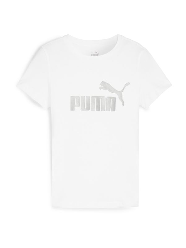 PUMA PUMA Тениска  сиво / бяло