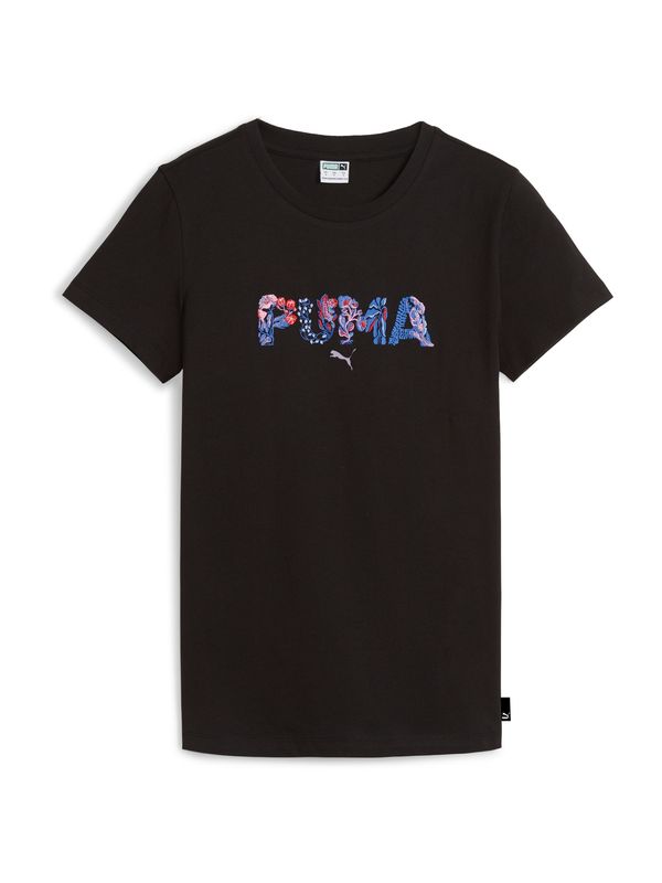 PUMA PUMA Тениска  зелено / орхидея / червено / черно