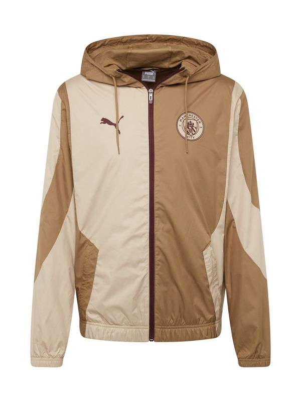 PUMA PUMA Яке за трениране 'Manchester City Pre-Match'  бежово / светлосиньо