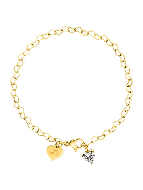 PURELEI PURELEI Гривна 'Endless Love'  злато / прозрачно