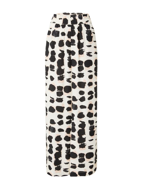 QS QS Панталон  кремаво / телесен цвят / черно