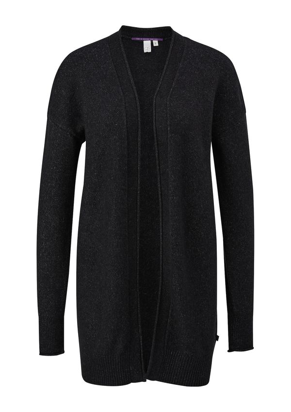 QS QS Плетена жилетка  черен меланж