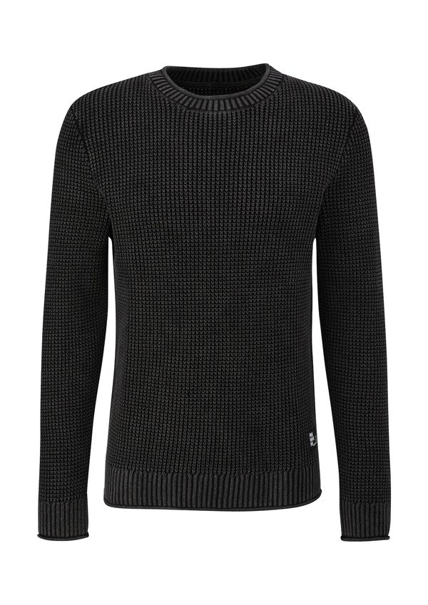 QS QS Пуловер  черно / бяло