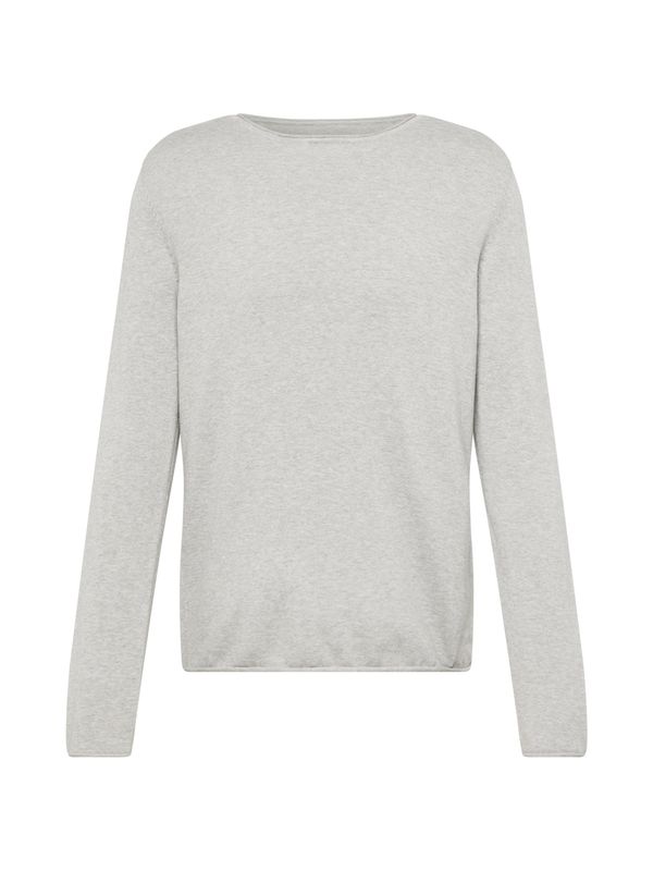 QS QS Пуловер  сив меланж / бяло