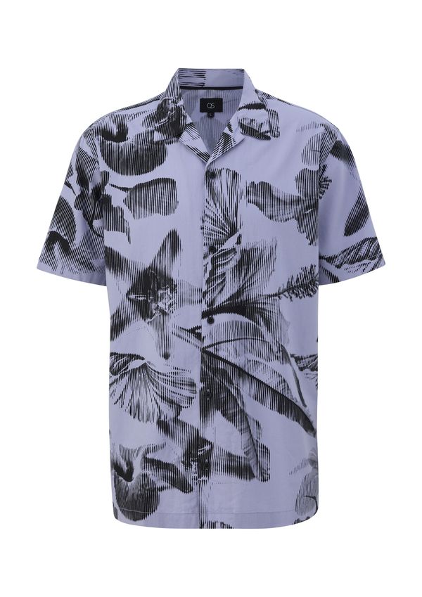 QS QS Риза  лавандула / черно