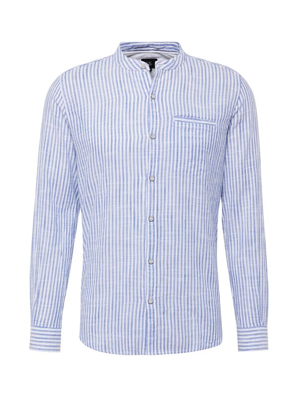 QS QS Риза  сапфирено синьо / бяло