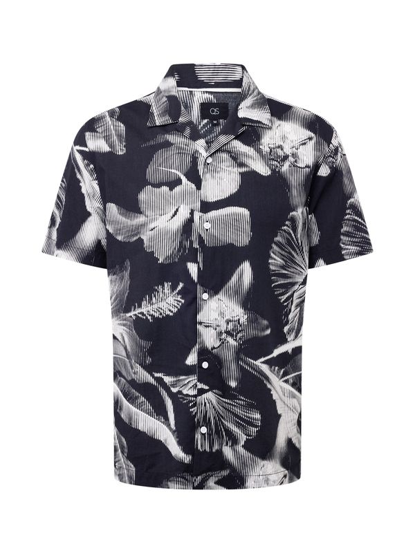 QS QS Риза  сиво / черно