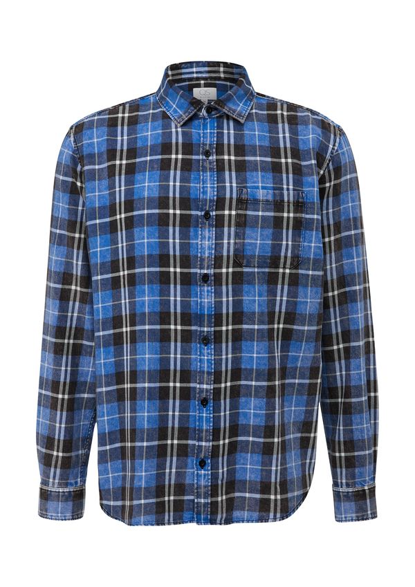 QS QS Риза  светлосиньо / бордо / бяло