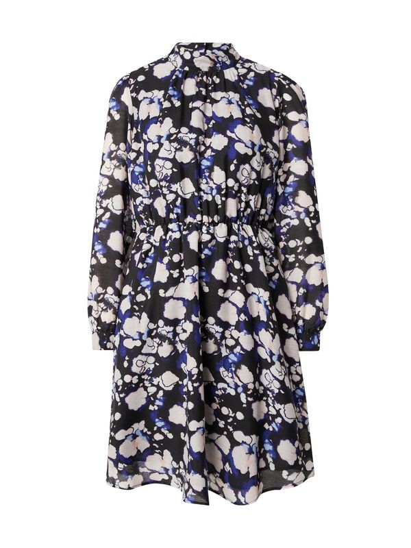 QS QS Рокля  индиго / антрацитно черно / пастелно розово / бяло